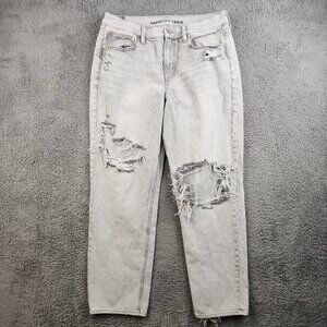 American Eagle‎ AE Ripped High-Waisted Stovepipe Jean Size 12 Straight Leg 90's